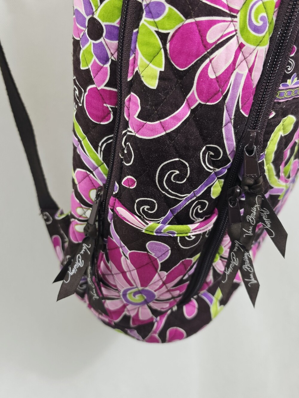 Vintage Vera Bradley Large Quilted Backpack/Laptop Bag - Picture 6 of 8